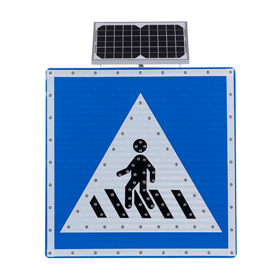 solar powered crosswalk signs